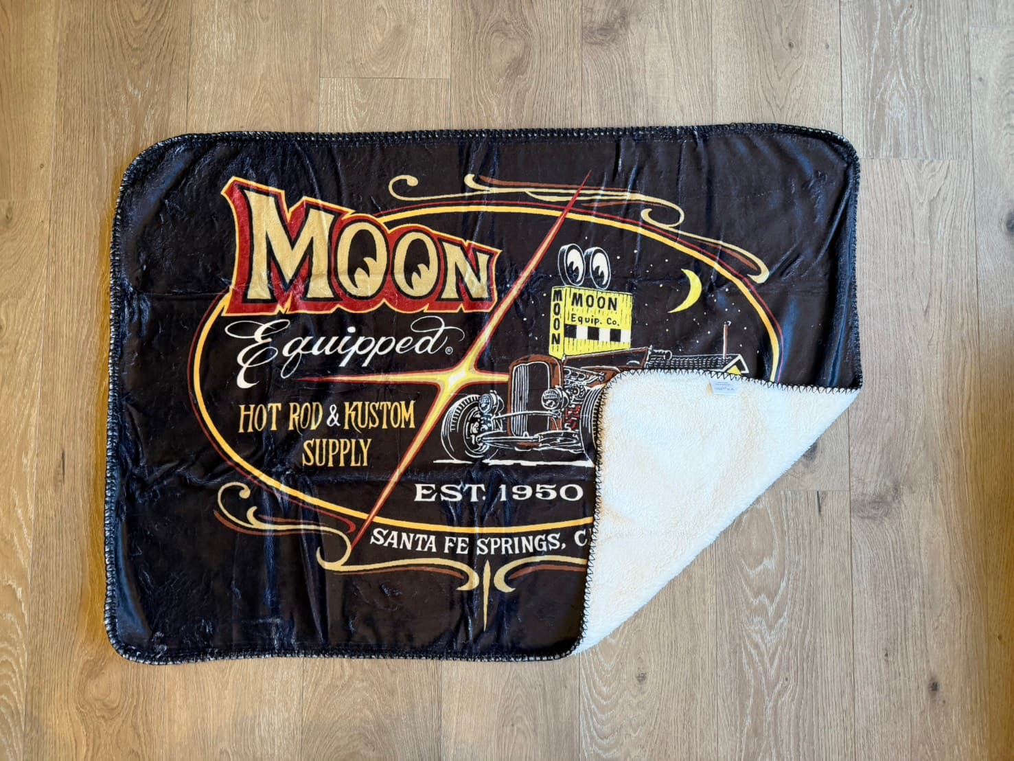 ムーンイクイップド MOON Equipped Roadster フリース ブランケット MOONEYES