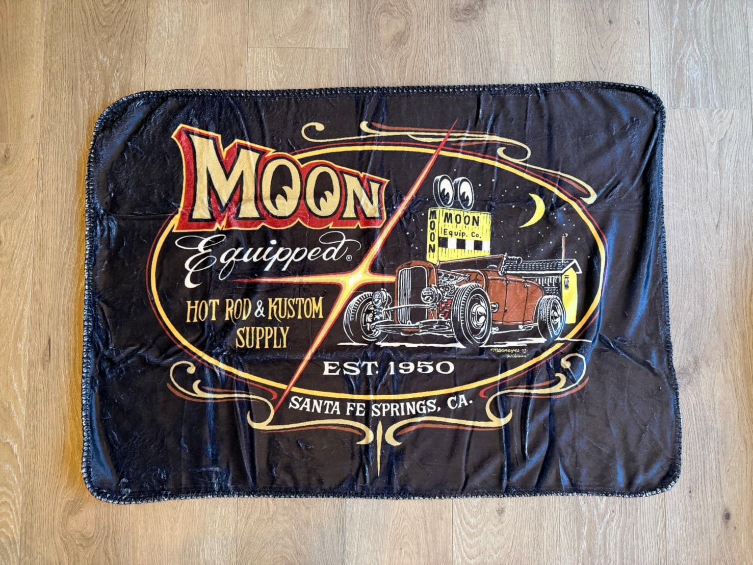 ムーンイクイップド MOON Equipped Roadster フリース ブランケット MOONEYES 2